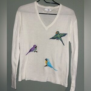 Dale Davis parrot sweater